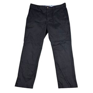 Tommy Bahamas Chino Pants Men 38x30 Casual Black Trouser Flat Straight Mid Rise